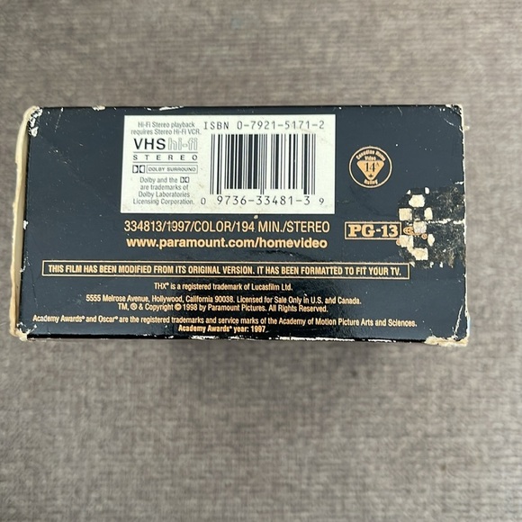 5/$25 Titanic VHS Movie Paramount James Cameron DiCaprio Winslet Academy Award - Picture 4 of 8